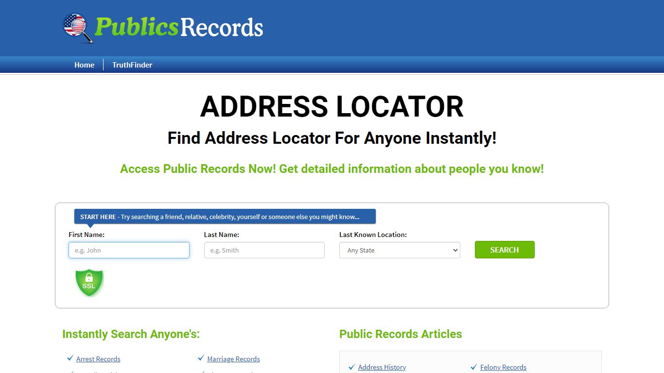 Find Address Locator For Anyone Instantly! - publicsrecords.com